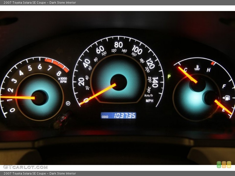 Dark Stone Interior Gauges for the 2007 Toyota Solara SE Coupe #89138321