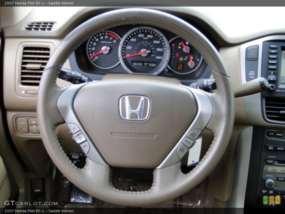 Saddle Interior Steering Wheel for the 2007 Honda Pilot EX-L #89138360