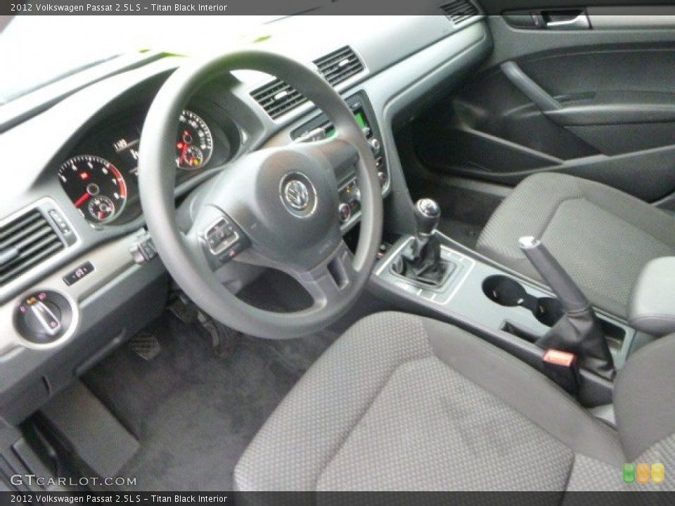 Titan Black Interior Prime Interior for the 2012 Volkswagen Passat 2.5L S #89140517