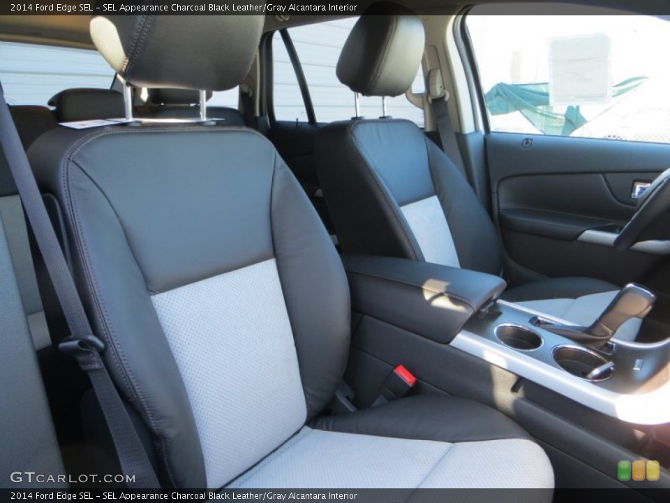 SEL Appearance Charcoal Black Leather/Gray Alcantara Interior Front Seat for the 2014 Ford Edge SEL #89145432