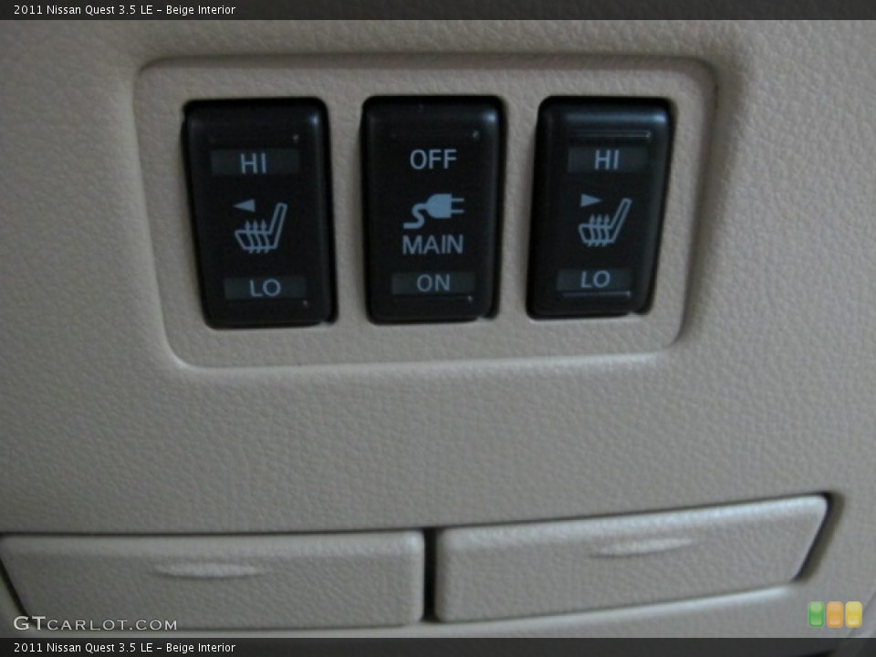 Beige Interior Controls for the 2011 Nissan Quest 3.5 LE #89150937