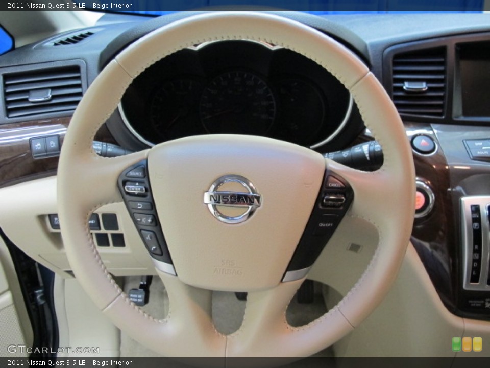 Beige Interior Steering Wheel for the 2011 Nissan Quest 3.5 LE #89151060