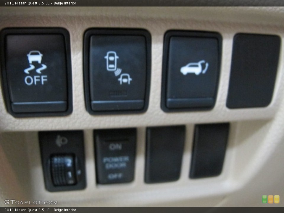 Beige Interior Controls for the 2011 Nissan Quest 3.5 LE #89151207