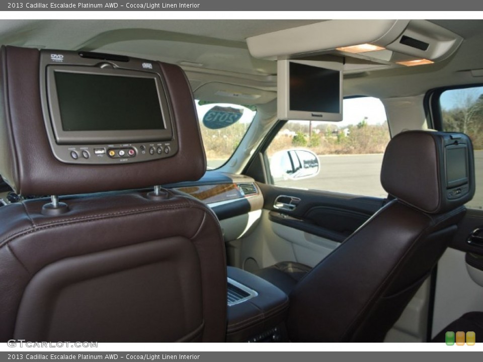 Cocoa/Light Linen Interior Entertainment System for the 2013 Cadillac Escalade Platinum AWD #89152421