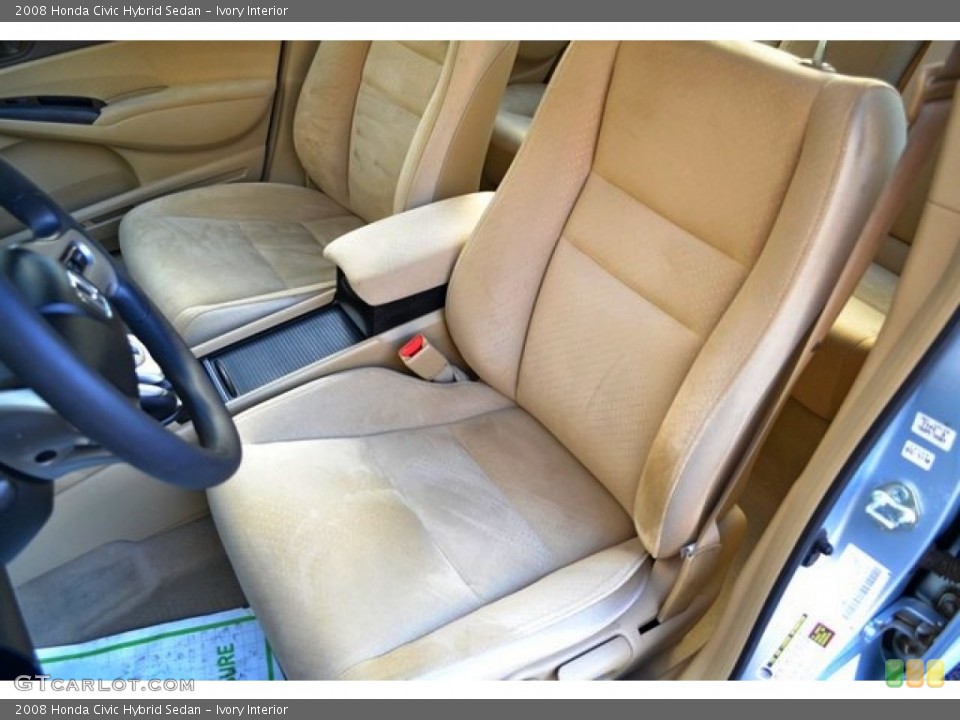 Ivory Interior Front Seat for the 2008 Honda Civic Hybrid Sedan #89152977
