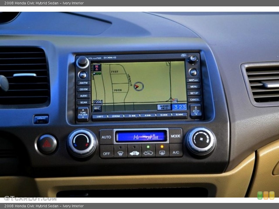 Ivory Interior Navigation for the 2008 Honda Civic Hybrid Sedan #89153019