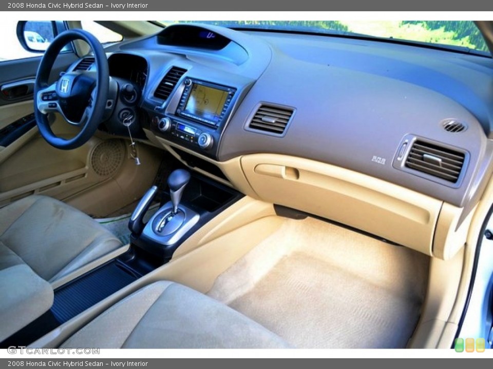 Ivory Interior Dashboard for the 2008 Honda Civic Hybrid Sedan #89153037