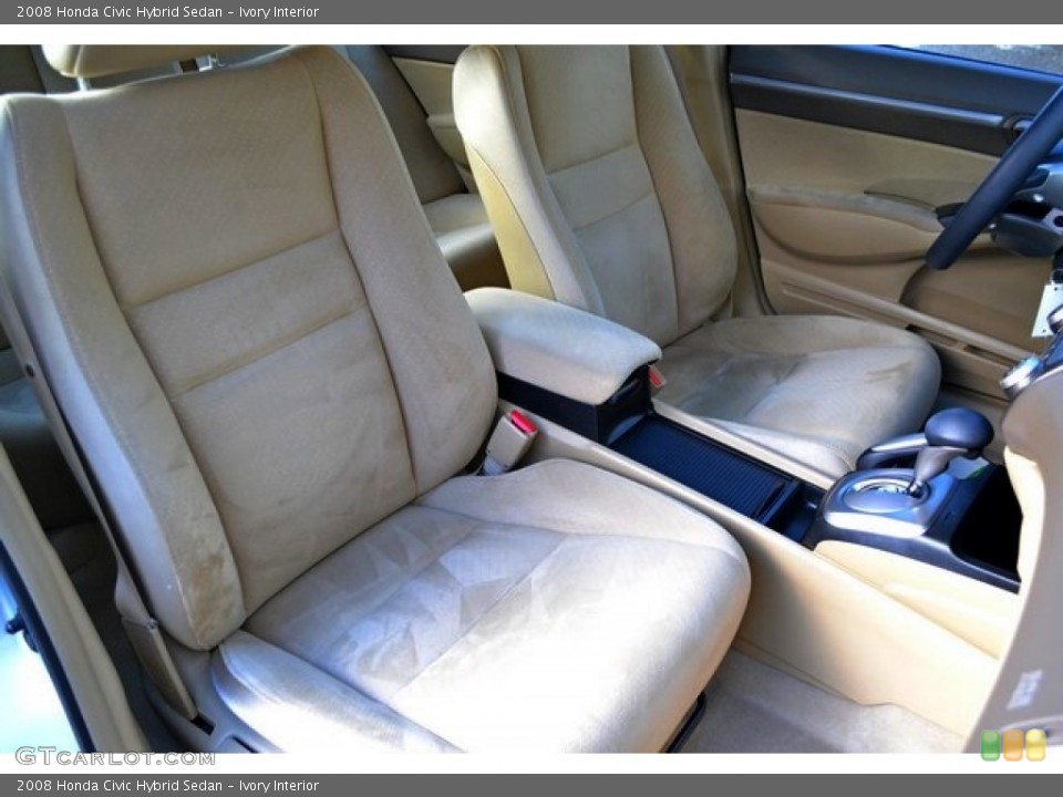 Ivory Interior Front Seat for the 2008 Honda Civic Hybrid Sedan #89153070