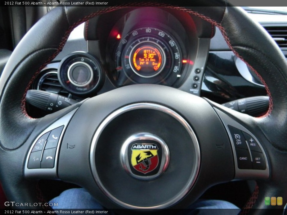 Abarth Rosso Leather (Red) Interior Gauges for the 2012 Fiat 500 Abarth #89156169