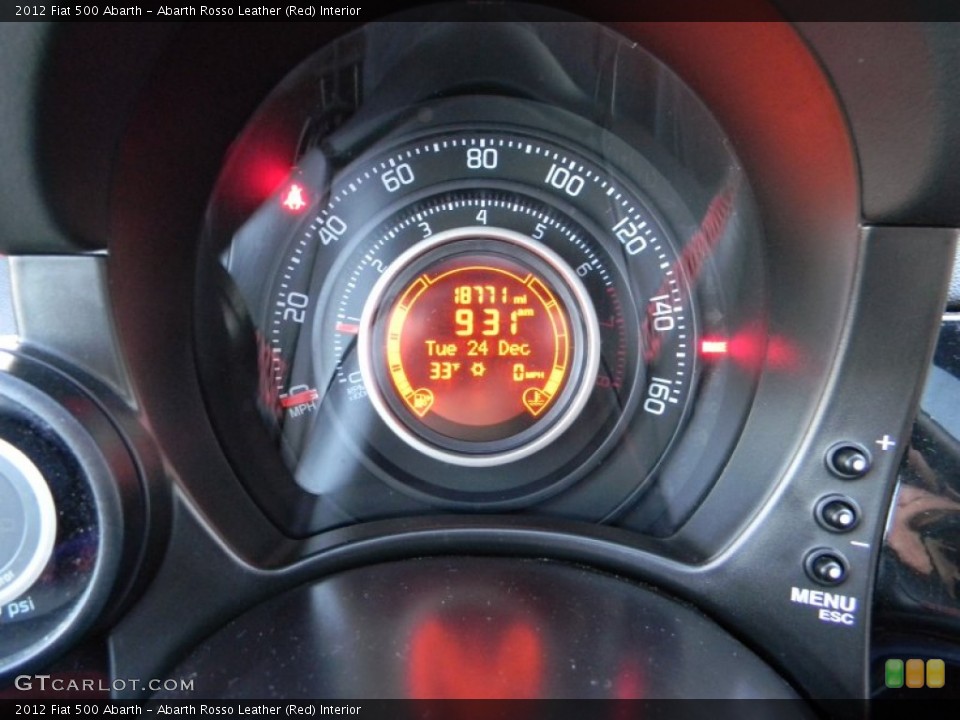 Abarth Rosso Leather (Red) Interior Gauges for the 2012 Fiat 500 Abarth #89156182