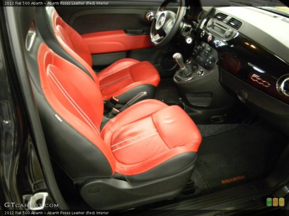 Abarth Rosso Leather (Red) Interior Front Seat for the 2012 Fiat 500 Abarth #89156208