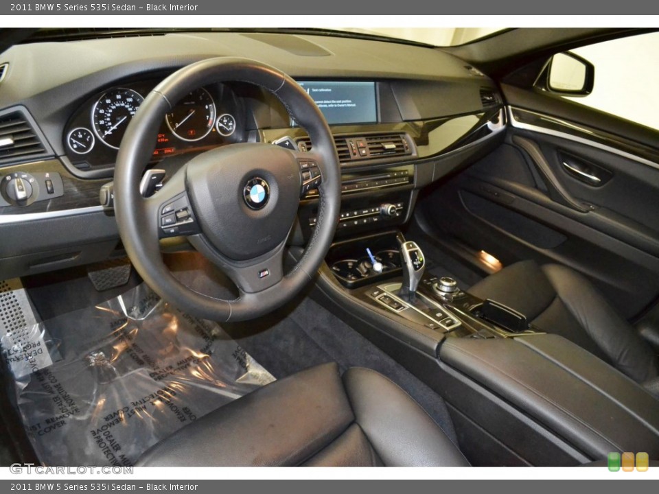 Black 2011 BMW 5 Series Interiors