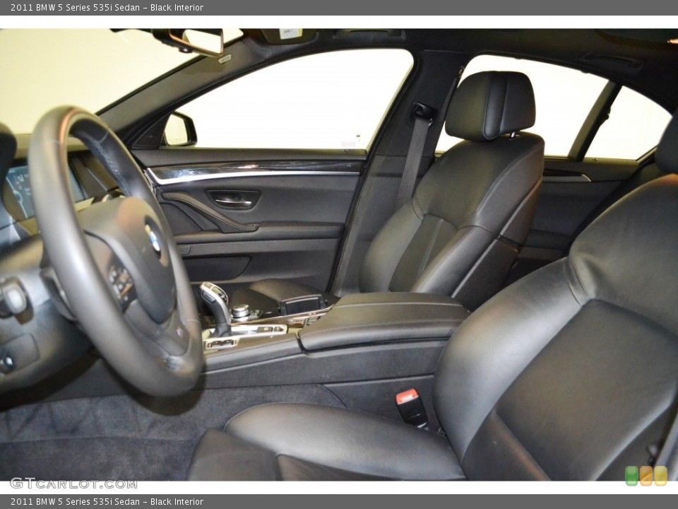 Black Interior Front Seat for the 2011 BMW 5 Series 535i Sedan #89159418