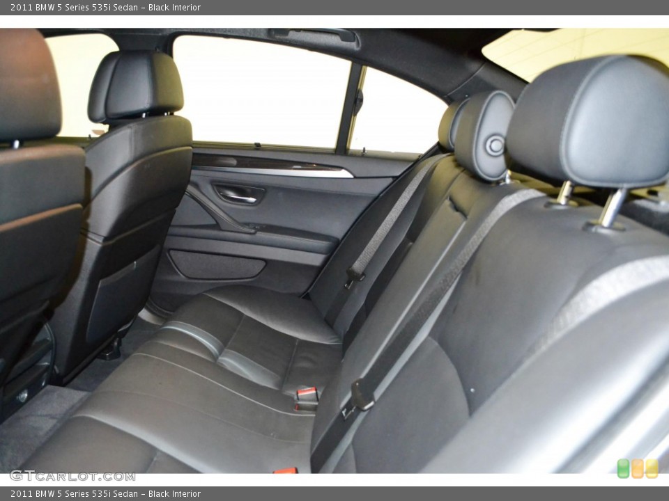 Black Interior Rear Seat for the 2011 BMW 5 Series 535i Sedan #89159433
