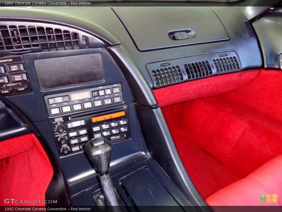 Red Interior Dashboard for the 1992 Chevrolet Corvette Convertible #89172121