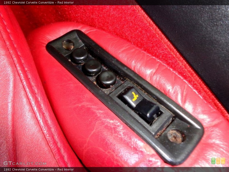 Red Interior Controls for the 1992 Chevrolet Corvette Convertible #89172337
