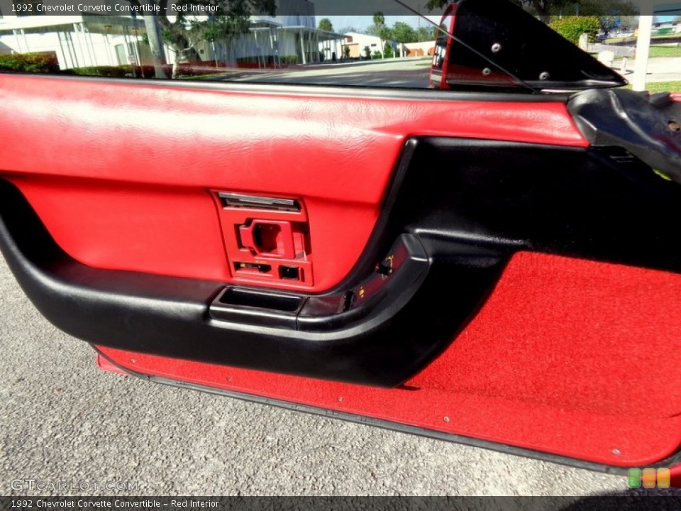 Red Interior Door Panel for the 1992 Chevrolet Corvette Convertible #89172694