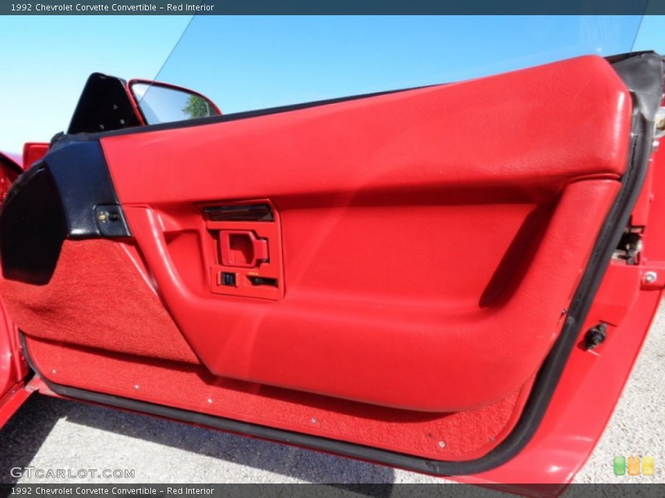 Red Interior Door Panel for the 1992 Chevrolet Corvette Convertible #89172718