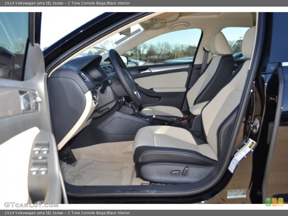 2 Tone Cornsilk Beige/Black Interior Photo for the 2014 Volkswagen Jetta SEL Sedan #89173447