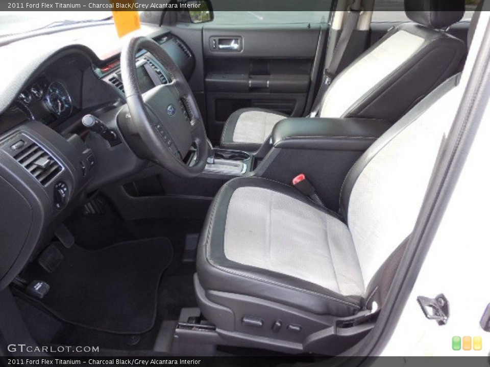 Charcoal Black/Grey Alcantara Interior Front Seat for the 2011 Ford Flex Titanium #89176897