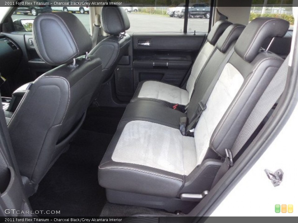 Charcoal Black/Grey Alcantara Interior Rear Seat for the 2011 Ford Flex Titanium #89176921