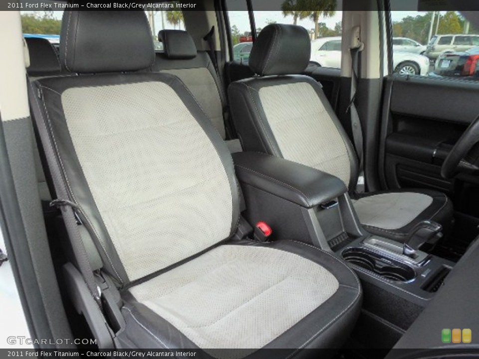 Charcoal Black/Grey Alcantara Interior Front Seat for the 2011 Ford Flex Titanium #89177107