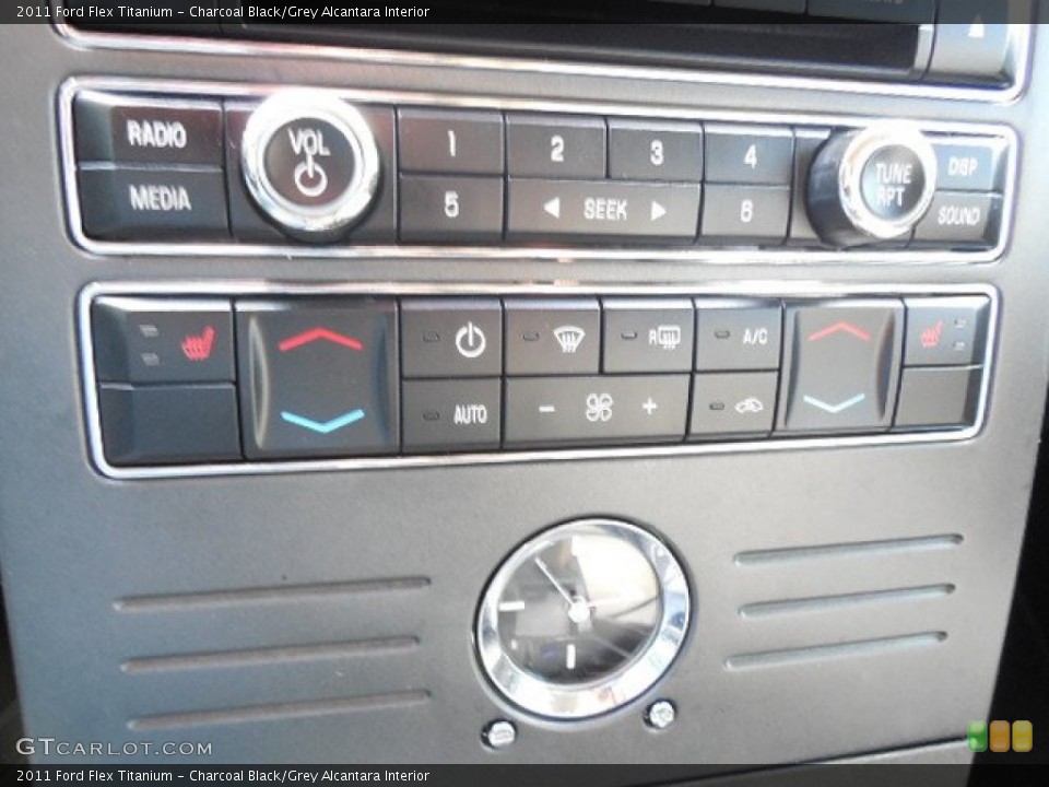 Charcoal Black/Grey Alcantara Interior Controls for the 2011 Ford Flex Titanium #89177254