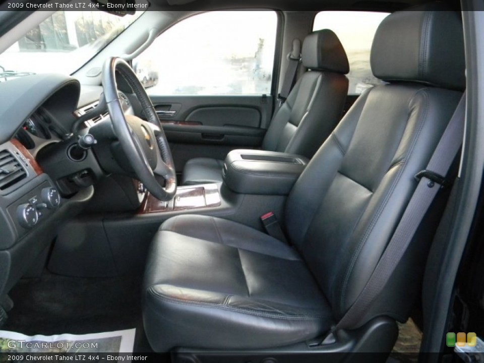 Ebony Interior Front Seat for the 2009 Chevrolet Tahoe LTZ 4x4 #89179063