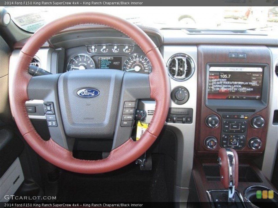 King Ranch Chaparral/Black Interior Steering Wheel for the 2014 Ford F150 King Ranch SuperCrew 4x4 #89180905