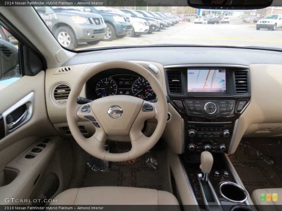 Almond Interior Dashboard for the 2014 Nissan Pathfinder Hybrid Platinum #89184037