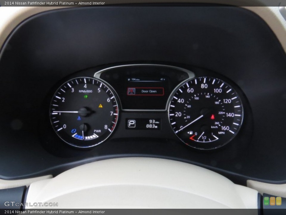 Almond Interior Gauges for the 2014 Nissan Pathfinder Hybrid Platinum #89184121