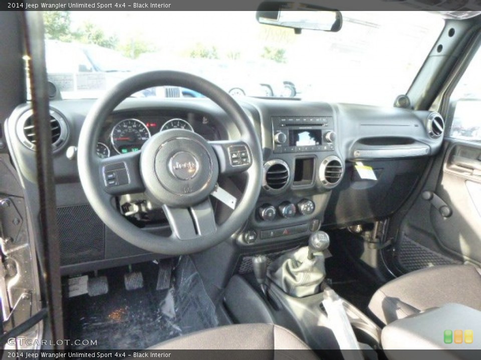 Black Interior Prime Interior for the 2014 Jeep Wrangler Unlimited Sport 4x4 #89184385