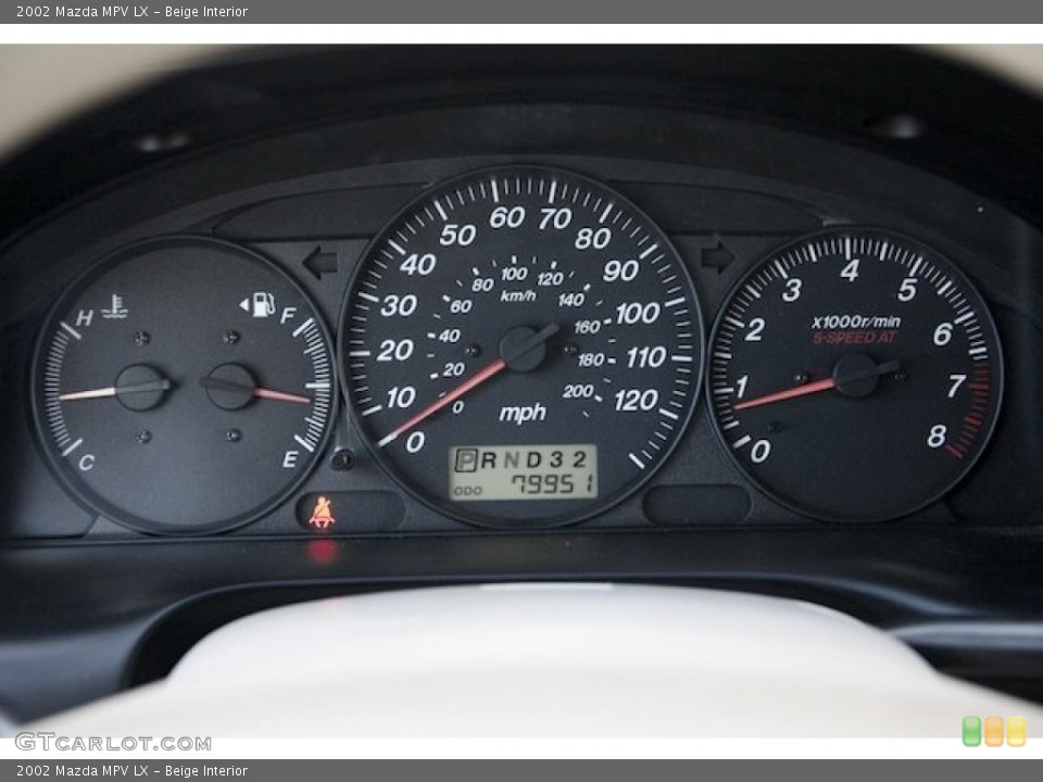 Beige Interior Gauges for the 2002 Mazda MPV LX #89187880
