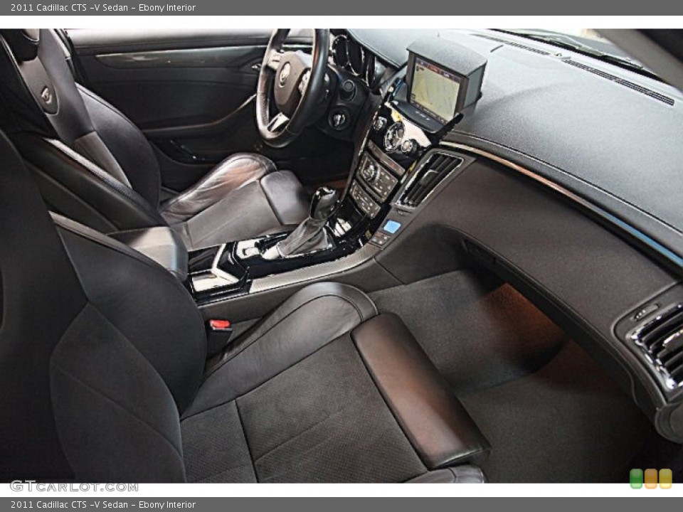 Ebony Interior Front Seat for the 2011 Cadillac CTS -V Sedan #89188768