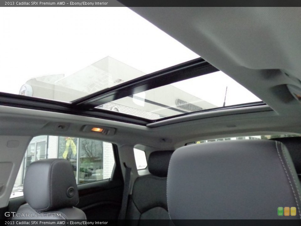 Ebony/Ebony Interior Sunroof for the 2013 Cadillac SRX Premium AWD #89191187