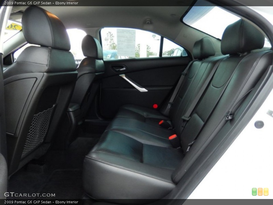 Ebony Interior Rear Seat for the 2009 Pontiac G6 GXP Sedan #89201818
