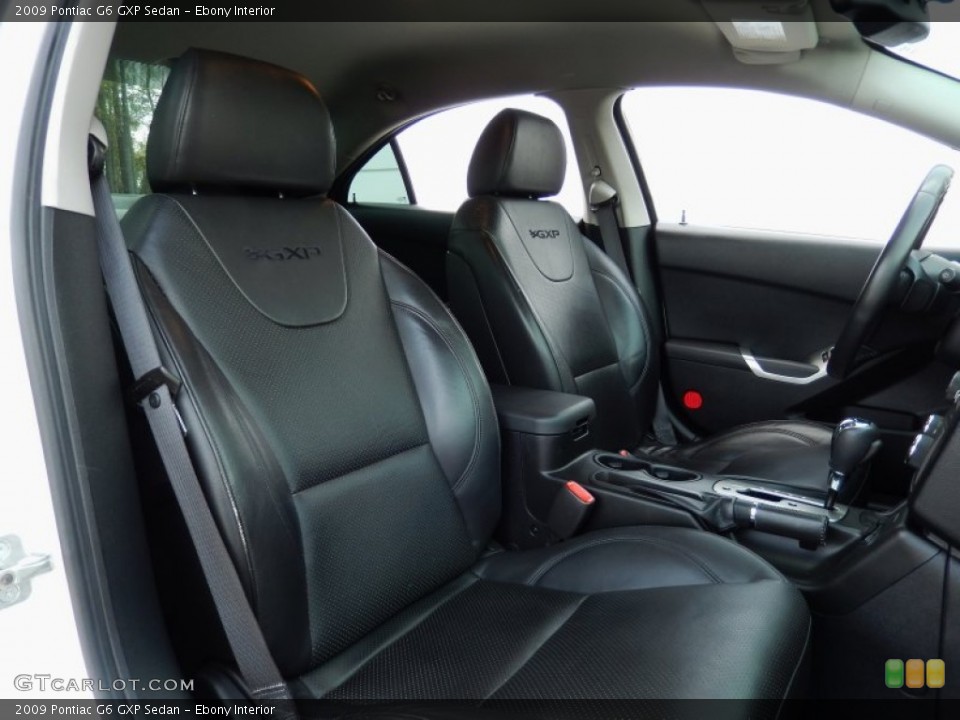 Ebony Interior Front Seat for the 2009 Pontiac G6 GXP Sedan #89201899