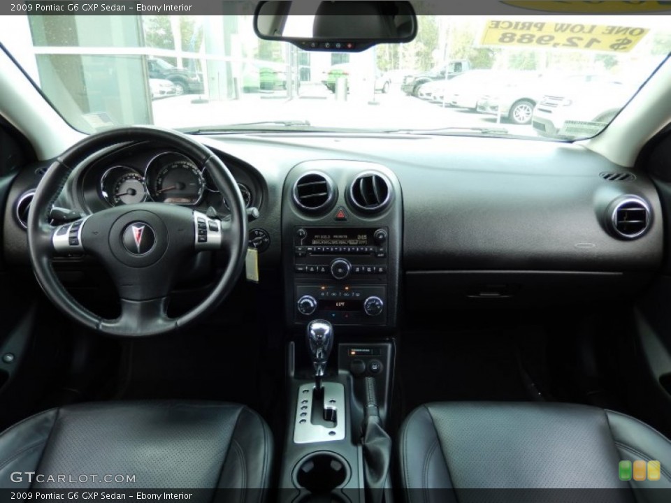 Ebony Interior Dashboard for the 2009 Pontiac G6 GXP Sedan #89201920