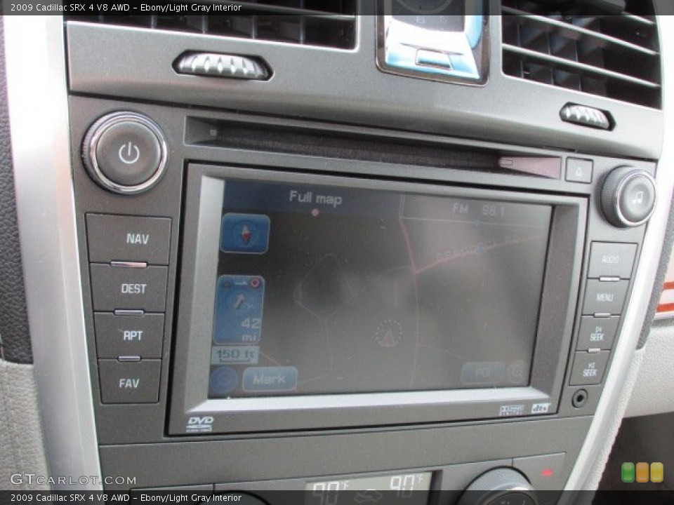 Ebony/Light Gray Interior Controls for the 2009 Cadillac SRX 4 V8 AWD #89207890