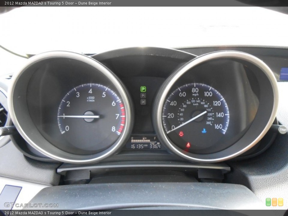 Dune Beige Interior Gauges for the 2012 Mazda MAZDA3 s Touring 5 Door #89212159