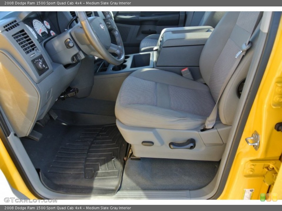 Medium Slate Gray Interior Front Seat for the 2008 Dodge Ram 1500 Sport Quad Cab 4x4 #89215756
