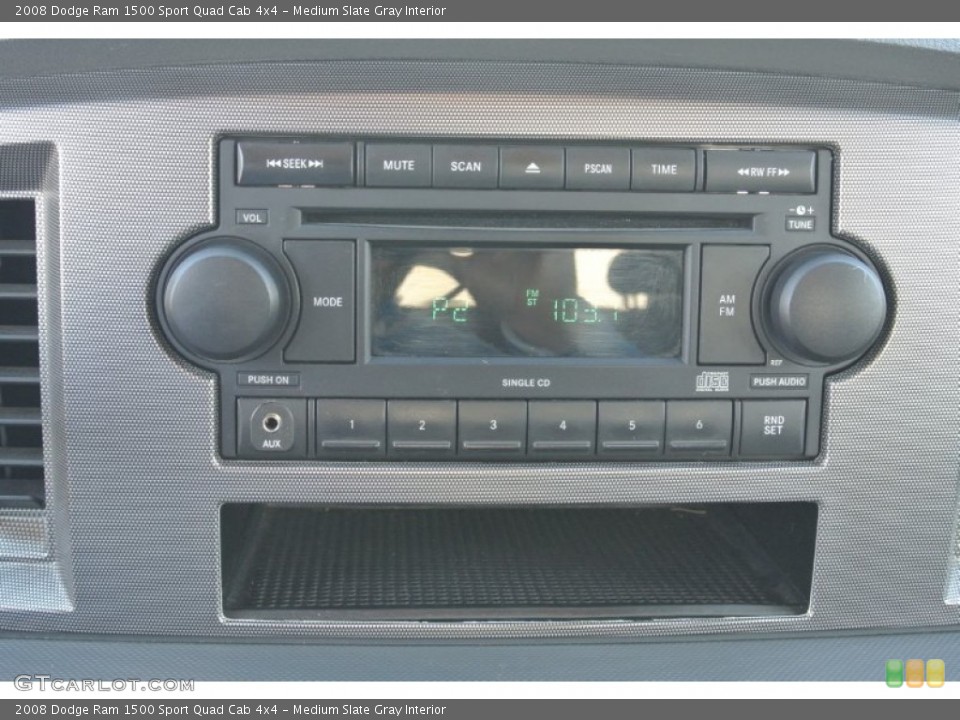 Medium Slate Gray Interior Audio System for the 2008 Dodge Ram 1500 Sport Quad Cab 4x4 #89215894