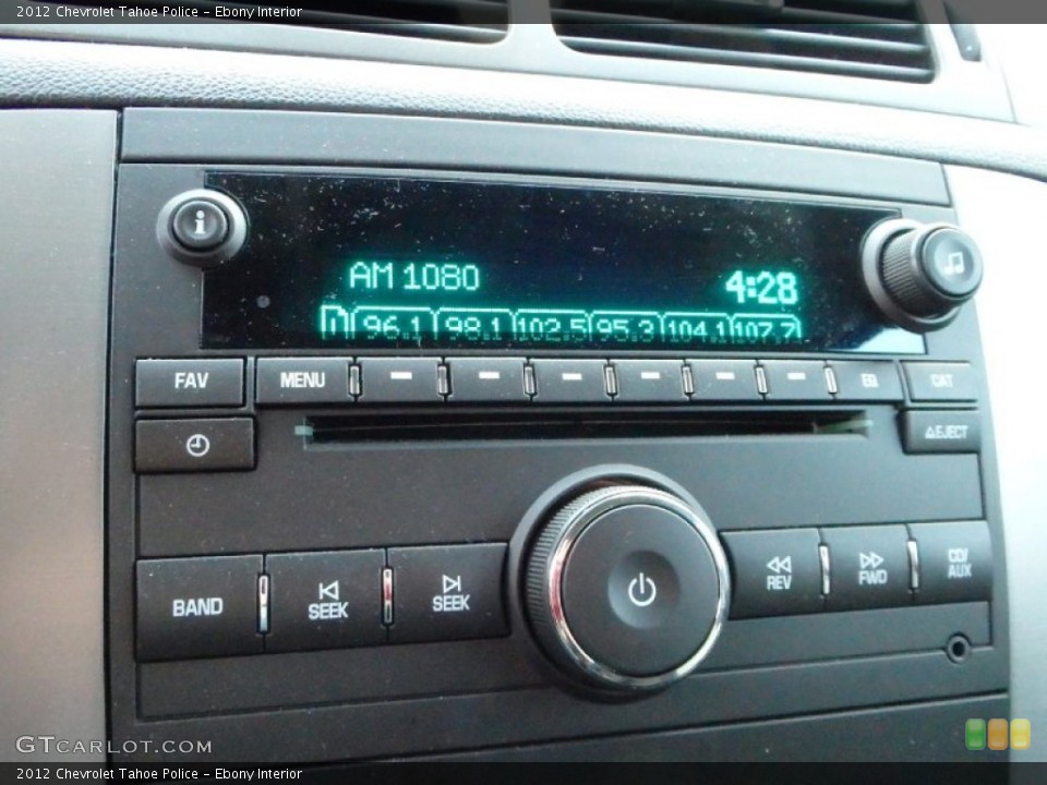 Ebony Interior Audio System for the 2012 Chevrolet Tahoe Police #89217985