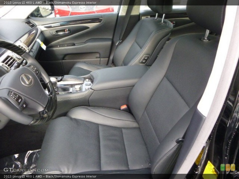 Black/Shimamoku Espresso Interior Front Seat for the 2013 Lexus LS 460 L AWD #89220106