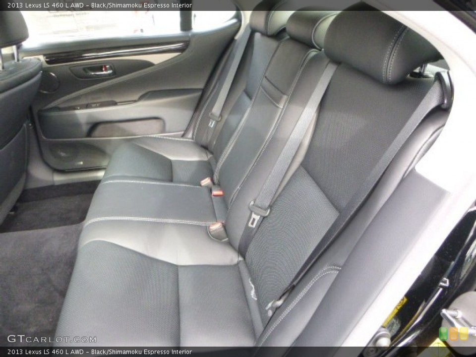 Black/Shimamoku Espresso Interior Rear Seat for the 2013 Lexus LS 460 L AWD #89220121