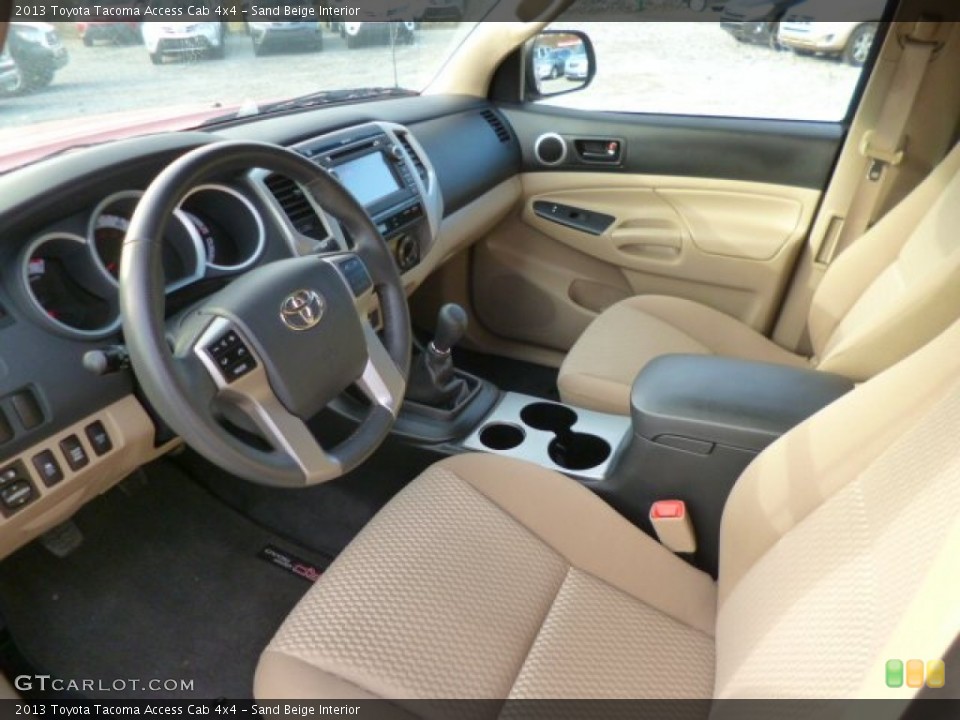 Sand Beige Interior Prime Interior for the 2013 Toyota Tacoma Access Cab 4x4 #89222548