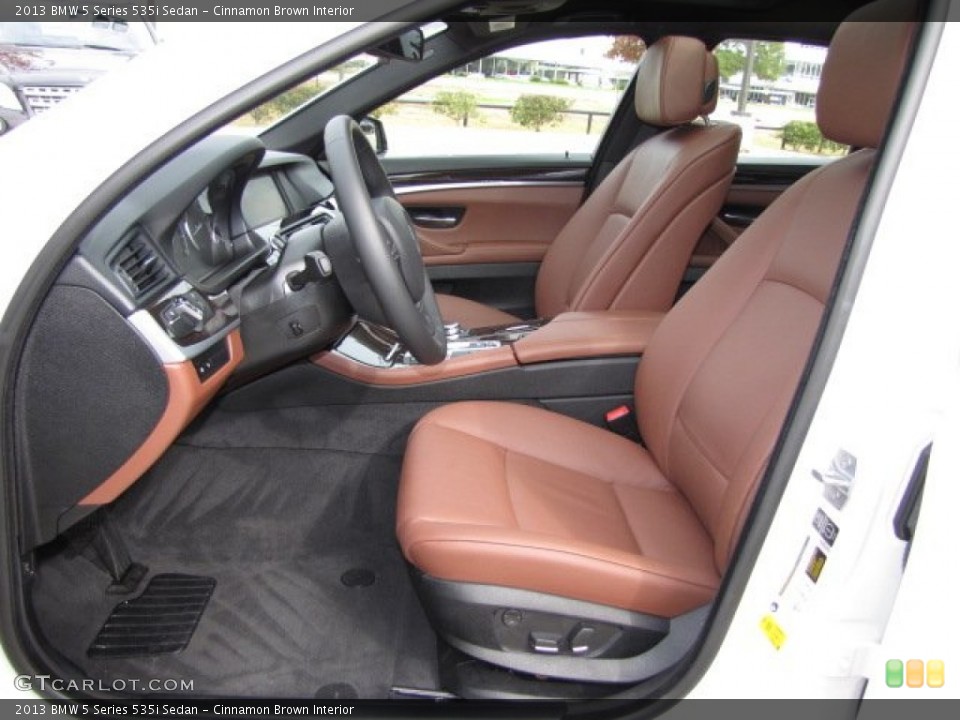 Cinnamon Brown Interior Front Seat for the 2013 BMW 5 Series 535i Sedan #89224444