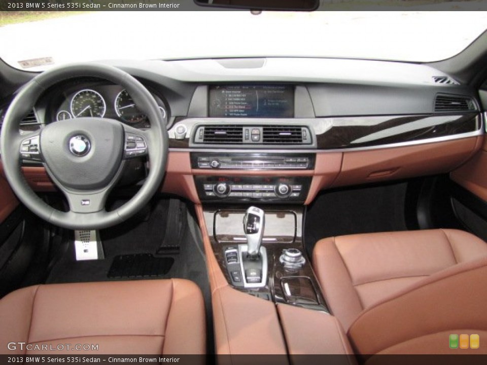 Cinnamon Brown Interior Dashboard for the 2013 BMW 5 Series 535i Sedan #89224459