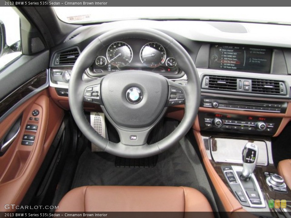 Cinnamon Brown Interior Dashboard for the 2013 BMW 5 Series 535i Sedan #89224678