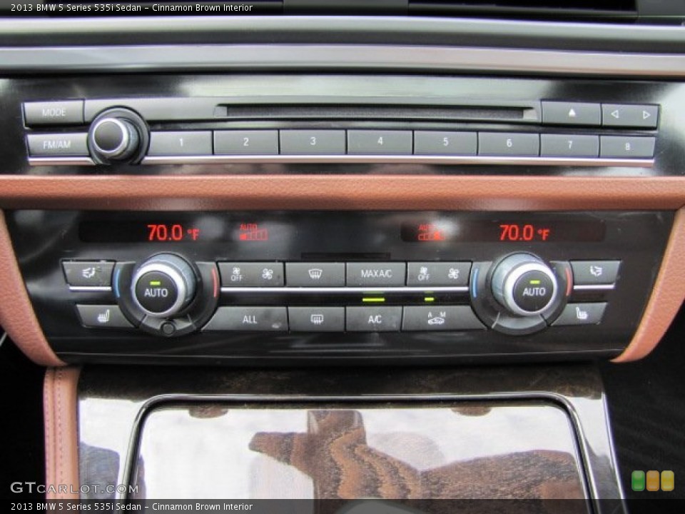 Cinnamon Brown Interior Controls for the 2013 BMW 5 Series 535i Sedan #89224906